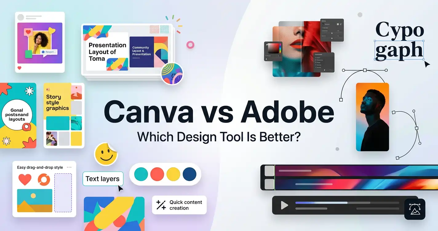 Canva vs Adobe: Which Design Tool Is Better for Beginners, Freelancers, and Businesses in 2026?