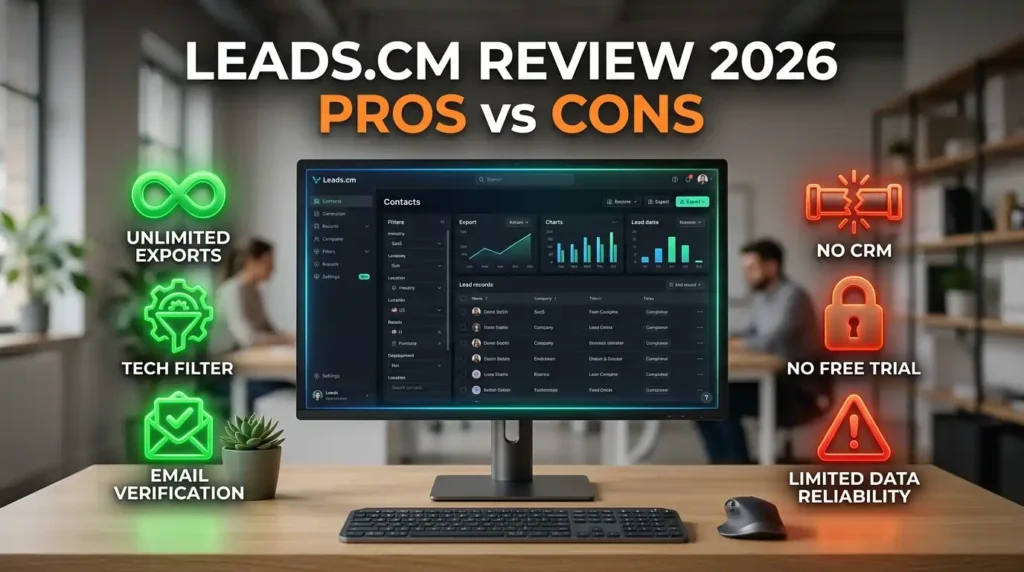 Leads.cm Review 2026 Pros vs Cons