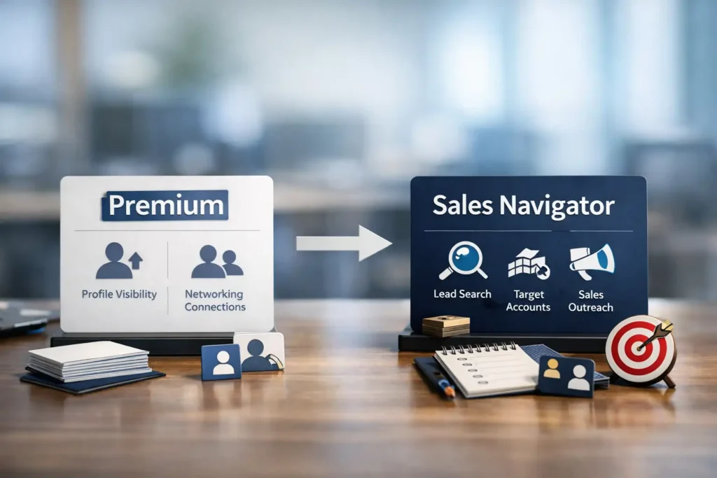 sales navigator vs linkedin premium