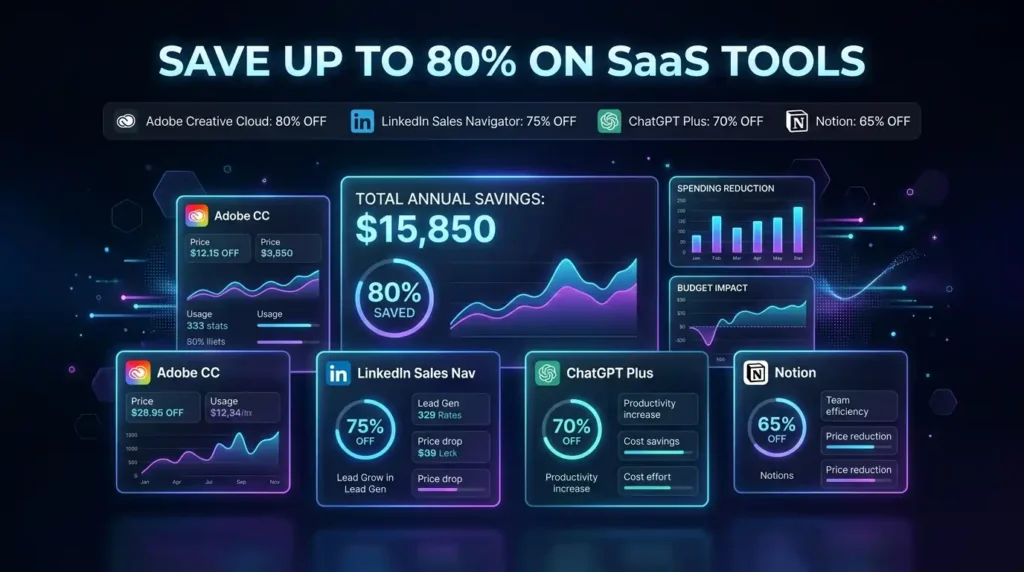 Save Up to 80% on SaaS Tool