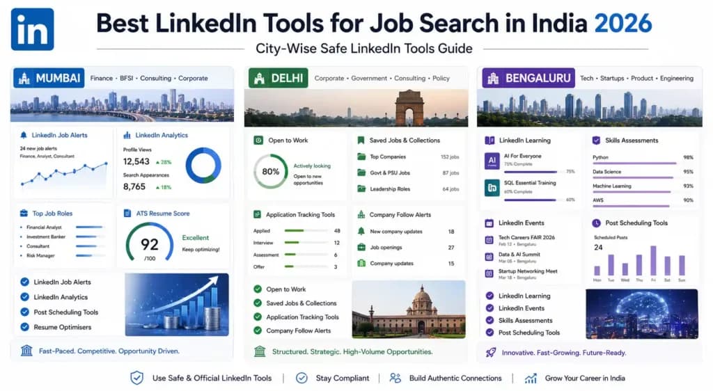 Best LinkedIn Tools for Job Search in India 2026 – City-Wise Guide