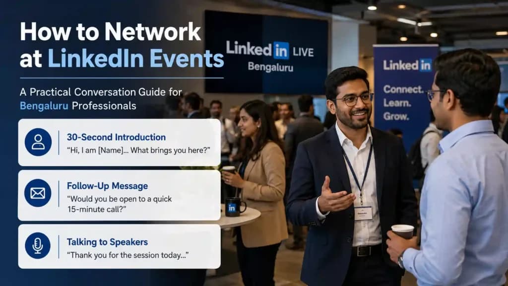 How to Network at LinkedIn Events — A Practical Conversation Guide for Bengaluru Professionals