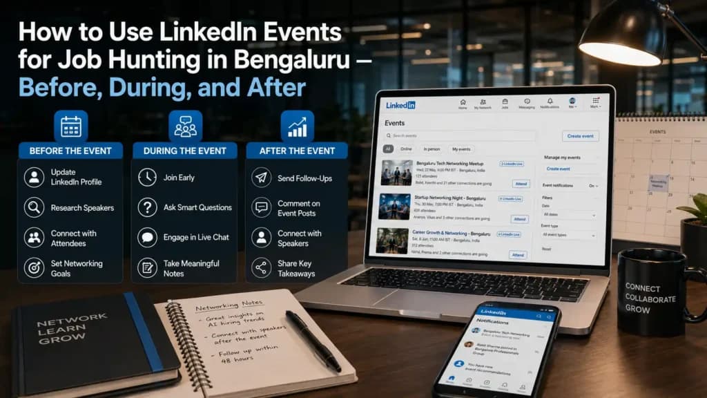 How to Use LinkedIn Events for Job Hunting in Bengaluru - Before, During, and After