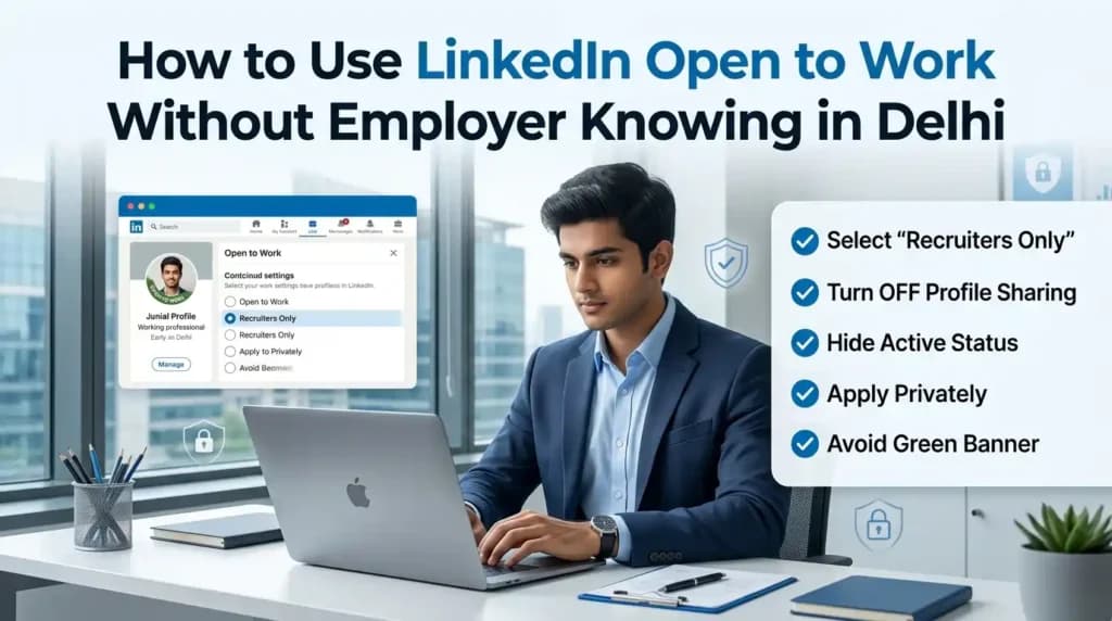 How to Use LinkedIn Open to Work Without Employer Knowing in Delhi
