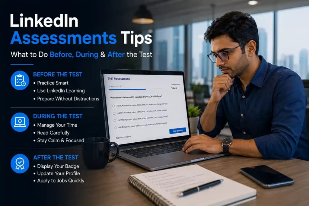 LinkedIn Assessments Tips What to Do Before, During, and After the Test