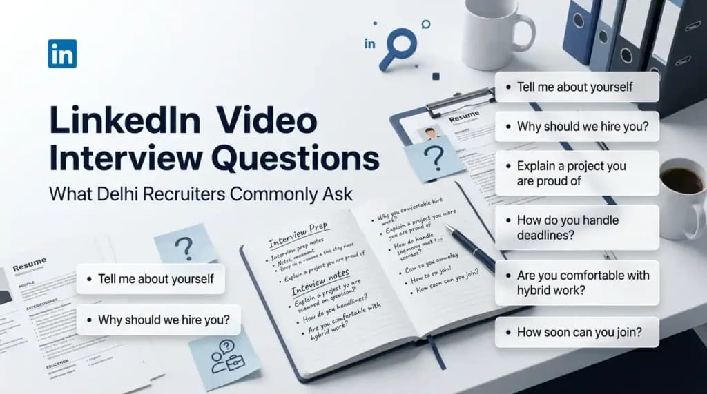 Most Common LinkedIn Video Interview Questions Delhi Employers Ask
