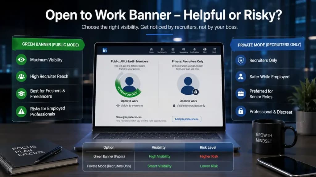Open to Work Banner – Helpful or Risky