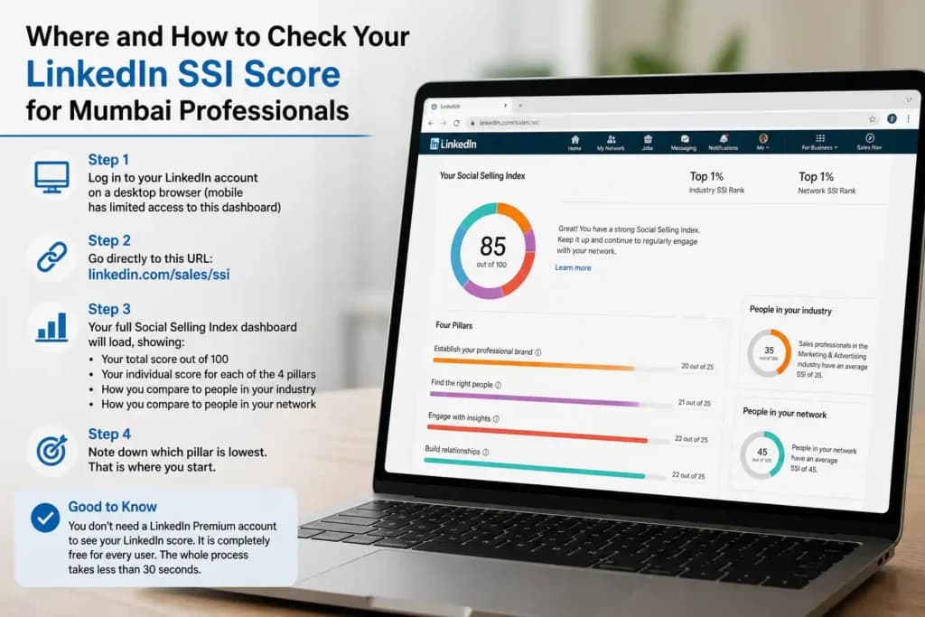 Where and How to Check Your LinkedIn SSI Score for Mumbai Professionals