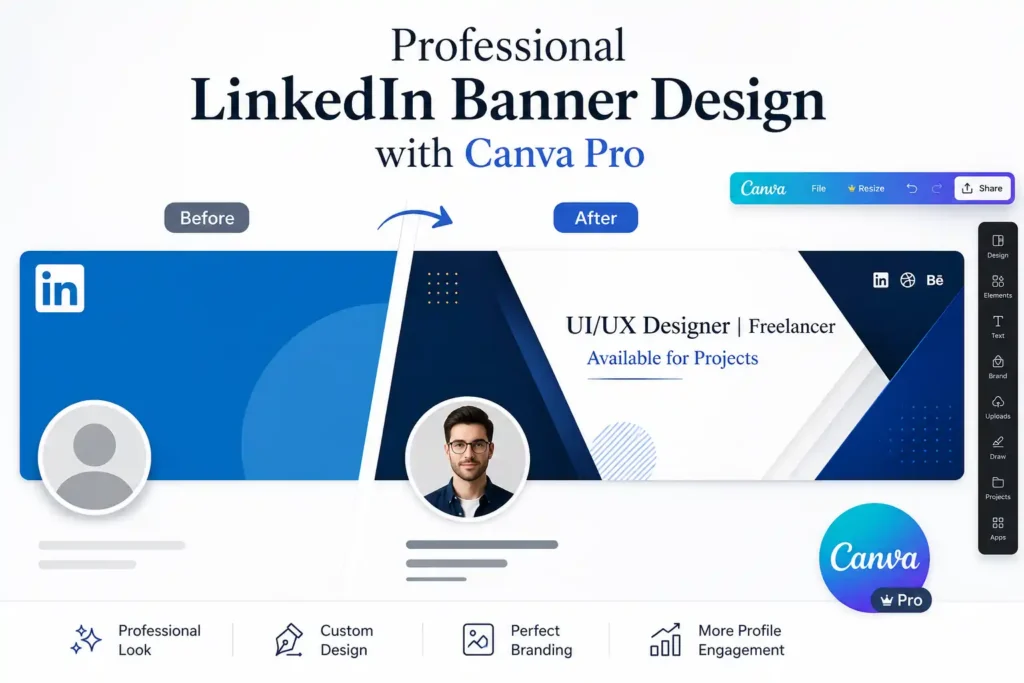 Professional LinkedIn Banner Design with Canva Pro