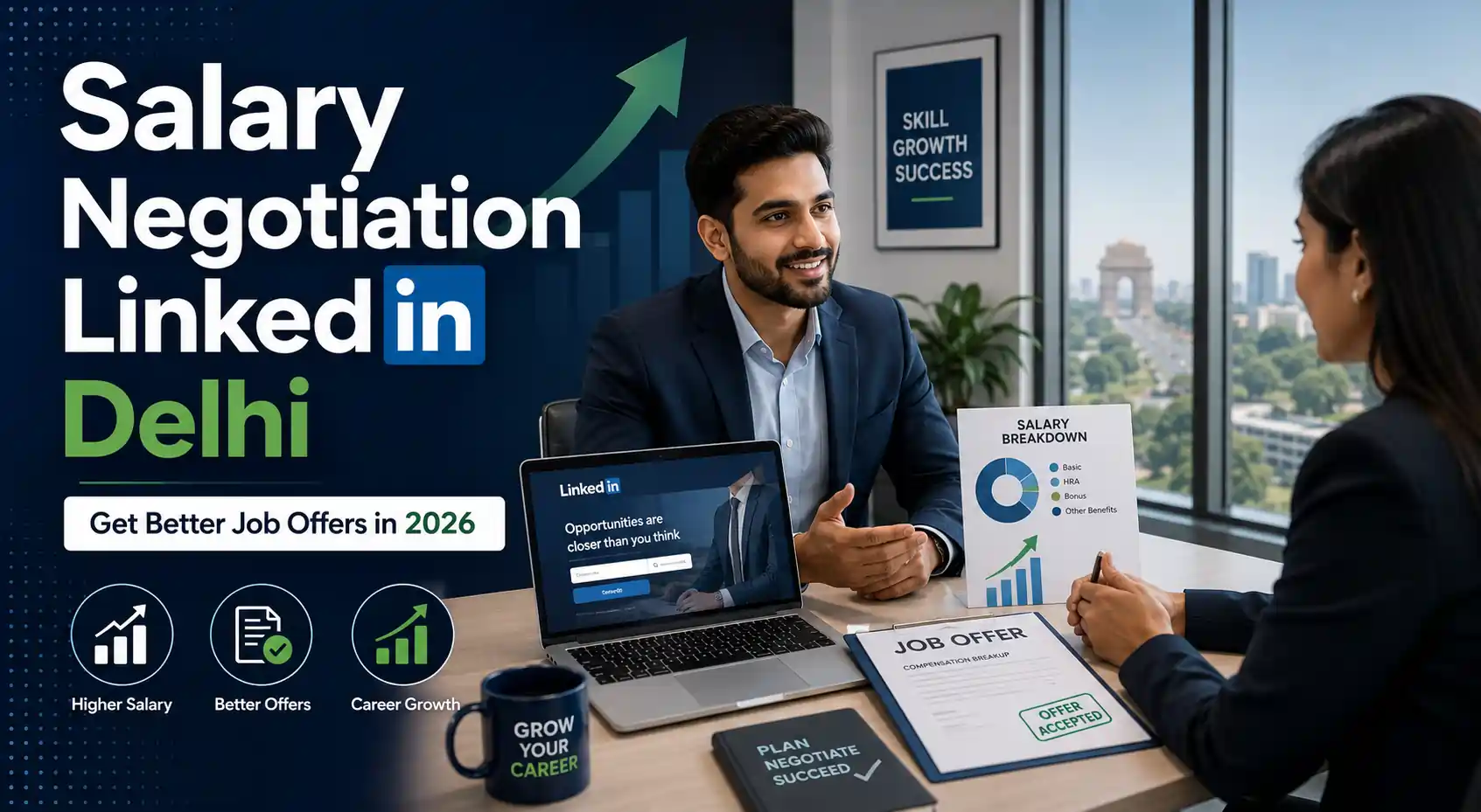 Salary Negotiation Tips Using LinkedIn Data for Delhi Job Offers