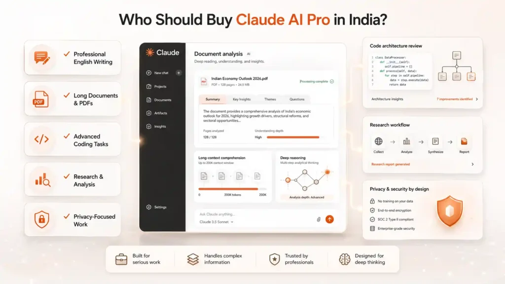 Who Should Buy Claude AI Pro in India