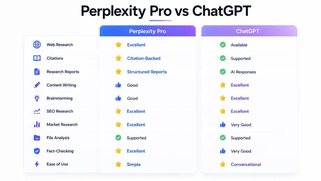 Perplexity Pro vs ChatGPT